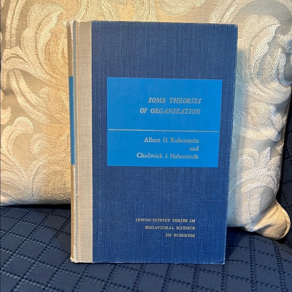 VINTAGE Blue and Cream Decorative Book